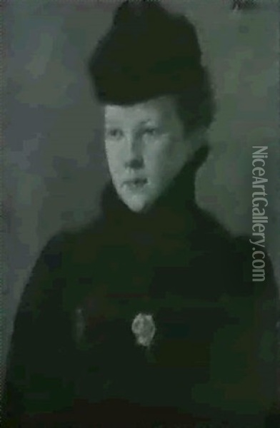 Portrait Of Princess Paul Troubetosky Oil Painting - Ilya Repin