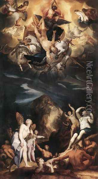 The Fall of Phaeton 1596 Oil Painting - Joseph The Elder Heintz