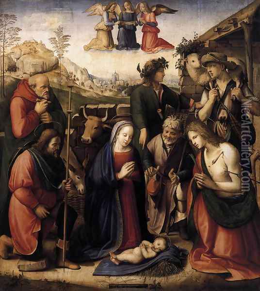 Adoration of the Shepherds 1510 Oil Painting - Ridolfo Ghirlandaio