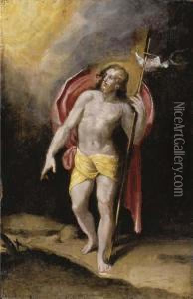 The Risen Christ Oil Painting - Orazio Samacchini