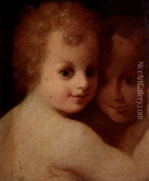 The Infant Christ And The Infant Saint John The Baptist Oil Painting - Bartolomeo Schedoni