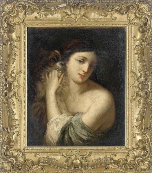 Greuze Portrait Of A Lady Oil Painting - Jean Baptiste Greuze