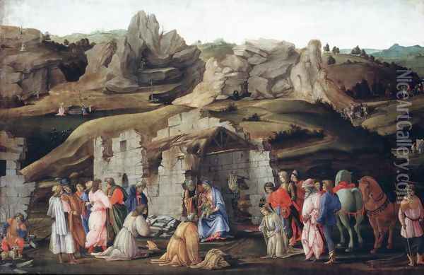 The Adoration Of The Magi Oil Painting - Filippino Lippi