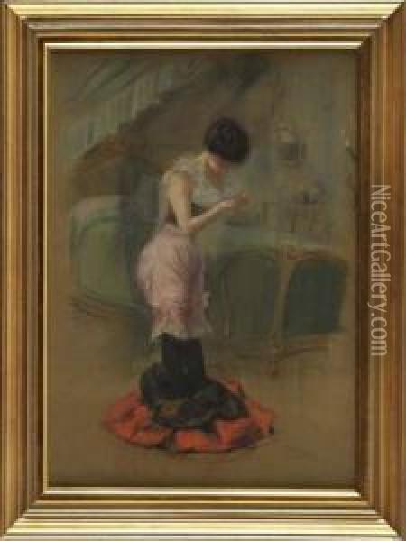 Elegante A L'heure Du Coucher Oil Painting - Pierra Ribera