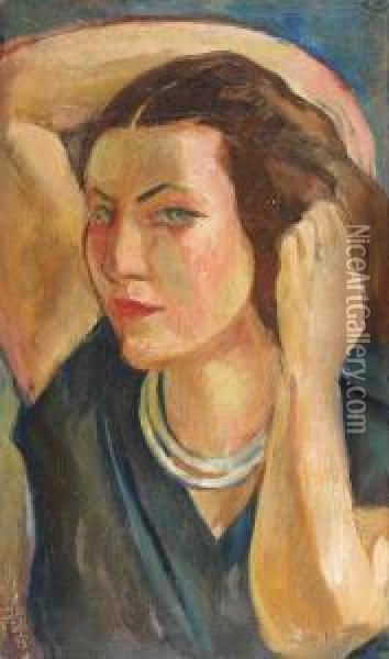 Frauenportrat Oil Painting - Karl Scheld