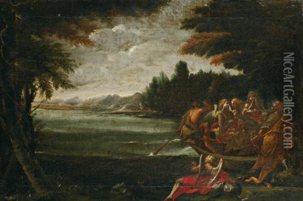 La Fuite En Egypte Oil Painting - Giovanni Francesco Grimaldi
