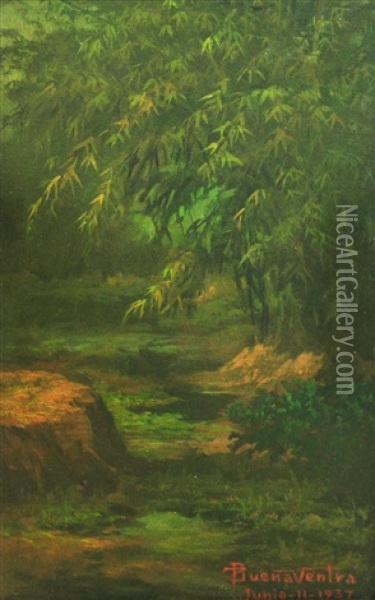 Brook Oil Painting - Teodoro Buenaventura