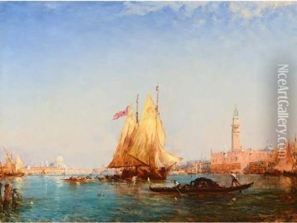 Venise, La Lagune. Oil Painting - Felix Ziem