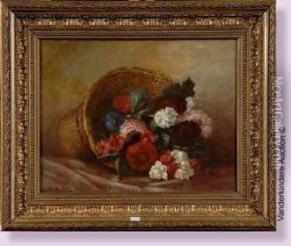 Panier De Fleurs Oil Painting - Emile Boivin