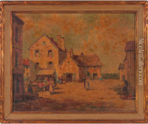 Market Scene Oil Painting - Dennis Ainsley