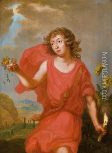 Allegorie Der Verganglichkeit Oil Painting - Hendrik van der Borcht the Younger