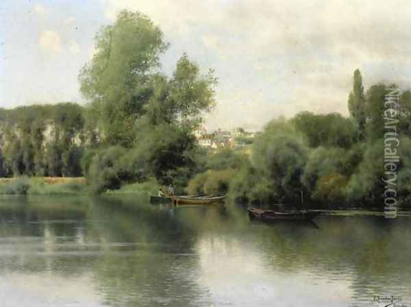 On the river, Epludres (En el rio, Epludres) Oil Painting - Emilio Sanchez-Perrier