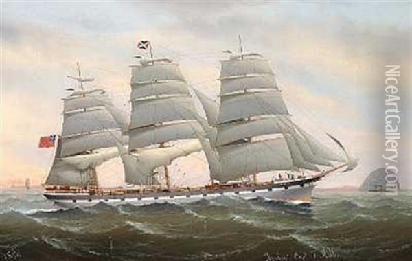 Skibsportraet Af Ayrshire Fort Af Cap. J. Miller Oil Painting - Charles Keith Miller