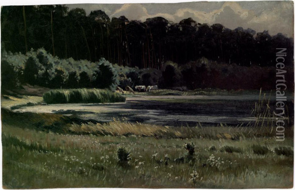 Markischer See Oil Painting - Anton Janicke
