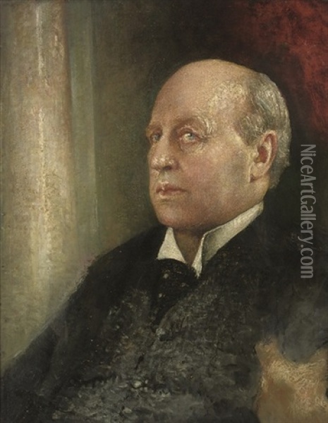 Portrait Of Henry James Oil Painting - Anna Louisa Robinson Swynnerton