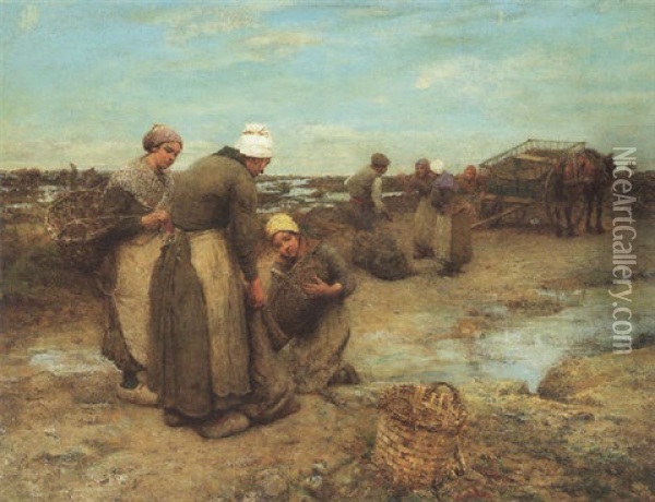 Kelp Gatherers Oil Painting - Robert McGregor
