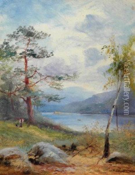 Inverawe Loch Awe Oil Painting - J. Jewell