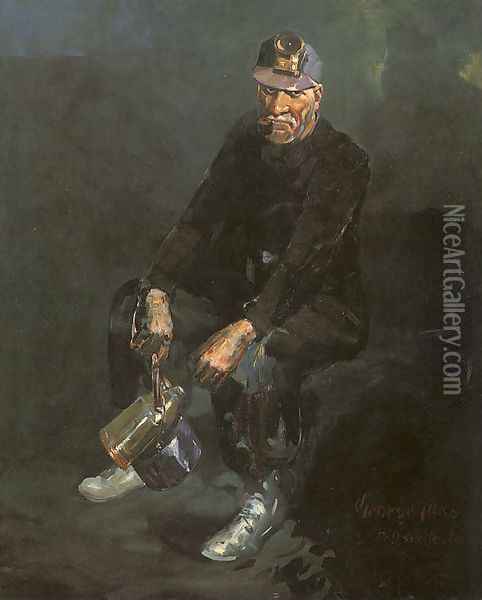 The Miner 1925 Oil Painting - George Luks