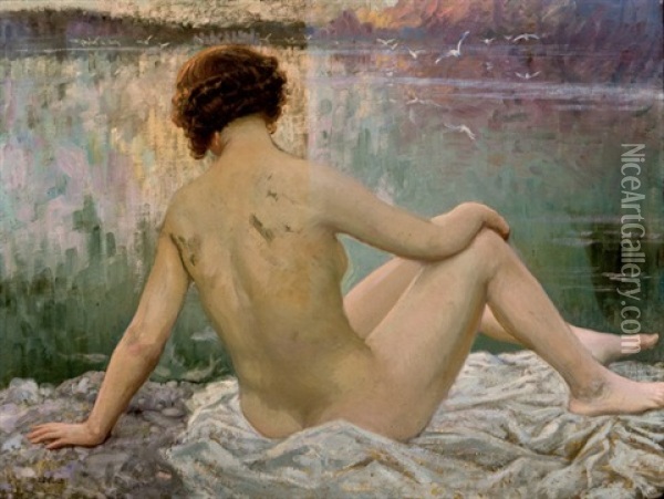 Mujer Desnuda Oil Painting - Juan Jose Garate Y Clavero