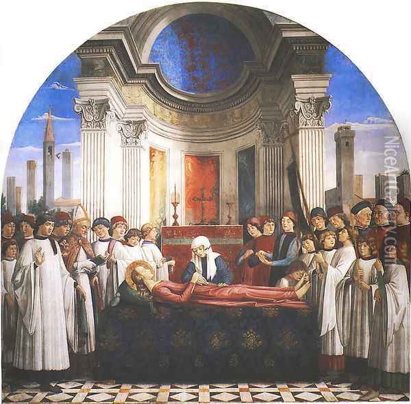 Funeral of St. Fina (Esequie di santa Fina) Oil Painting - Domenico Ghirlandaio
