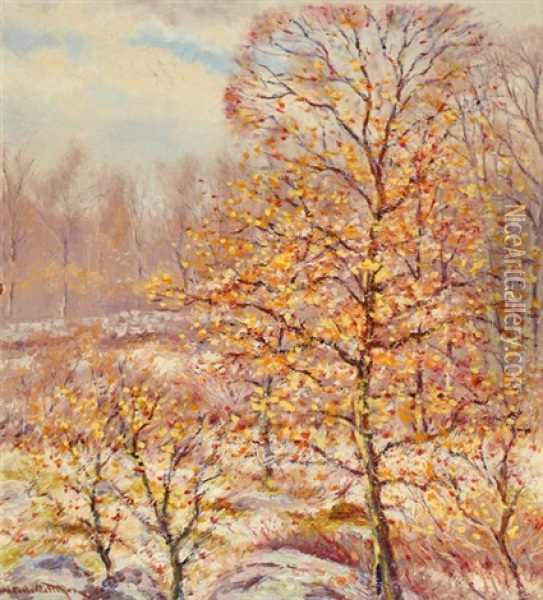 Autumn Snow Oil Painting - Hugo Melville Fisher
