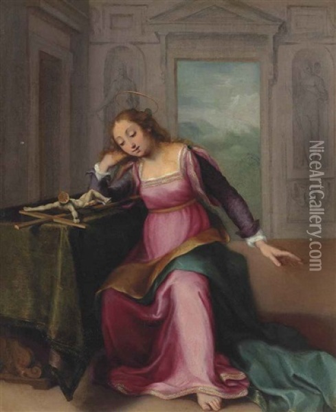 The Penitent Magdalene Oil Painting - Federico Barocci