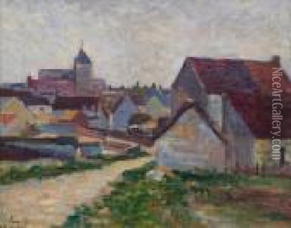 Le Village De Conche-sur-condoires Oil Painting - Maximilien Luce