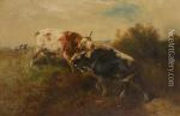 Combat De Taureaux Oil Painting - Henry Schouten