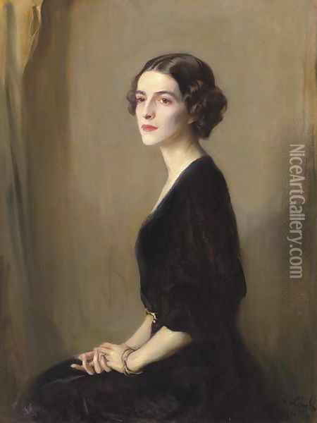 Portrait of Mrs Virginia Heckscher McFadden Oil Painting - Philip Alexius De Laszlo
