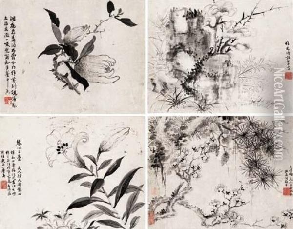 Landscape, Flowers And Fruits Oil Painting - Zhang Ruocheng