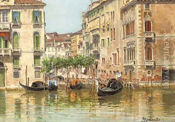 Traghetto Maria del Giglio a view of Venice Oil Painting - Antonietta Brandeis