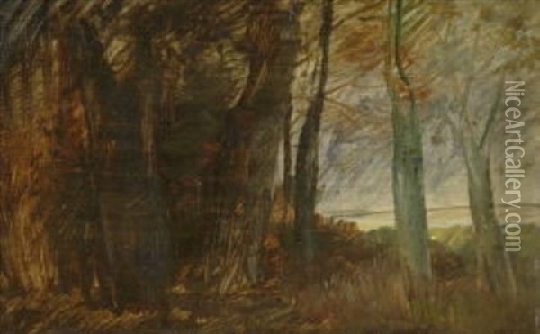 Waldrandlandschaft Oil Painting - Wilhelm Busch