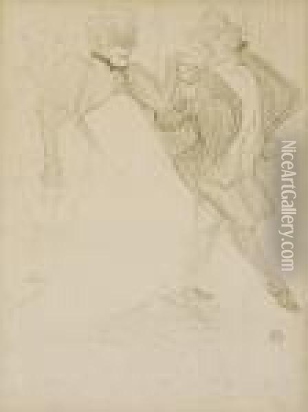 Rejane Et Galipaux, Dans Madame Sans-gene Oil Painting - Henri De Toulouse-Lautrec