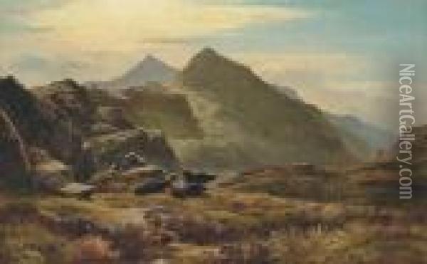 A View Of Snowdon Oil Painting - Sidney Richard Percy