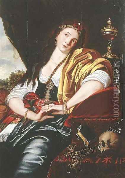 The Penitent Magdalen Oil Painting - Abraham Janssens Van Nuyssen I