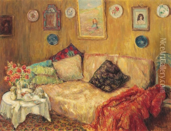 Boyar Interior Oil Painting - Nicolae Grant