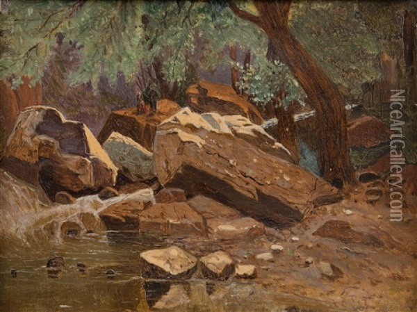 Forest Creek Oil Painting - Ilya Zankovsky