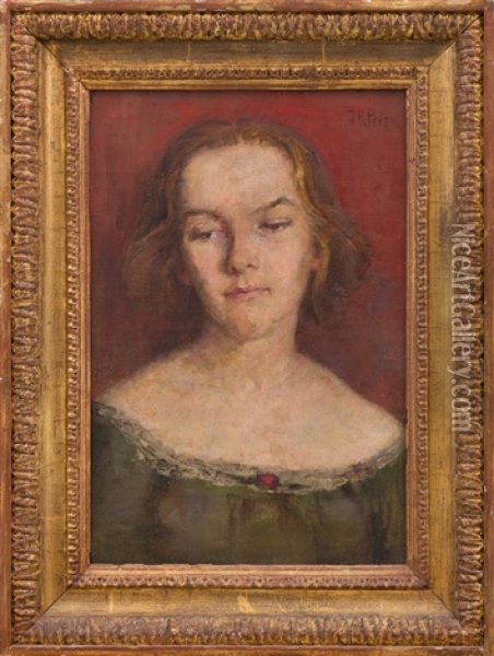 Potrait Of A Lady Oil Painting - Jane R. Price