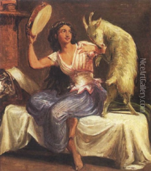 Esmaralda Oil Painting - Wilhelm Nicolai Marstrand