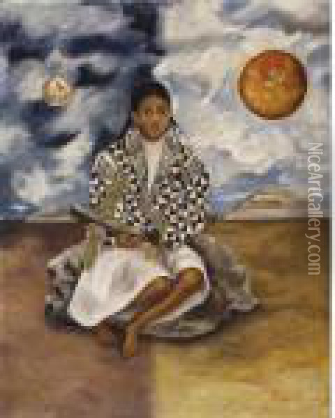 Nina Tehuacana, Lucha Maria (sol Y Luna) Oil Painting - Frida Kahlo