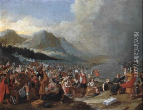 Die Israeliten Nach Dem Durchgang Durch Das Rote Meer Oil Painting - Frans Francken III