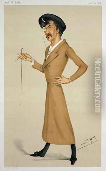 A Symphony, cartoon from of Sir James Abbott McNeill Whistler (1834-1903) from Vanity Fair, January 12, 1878 Oil Painting - Leslie Mathew Ward