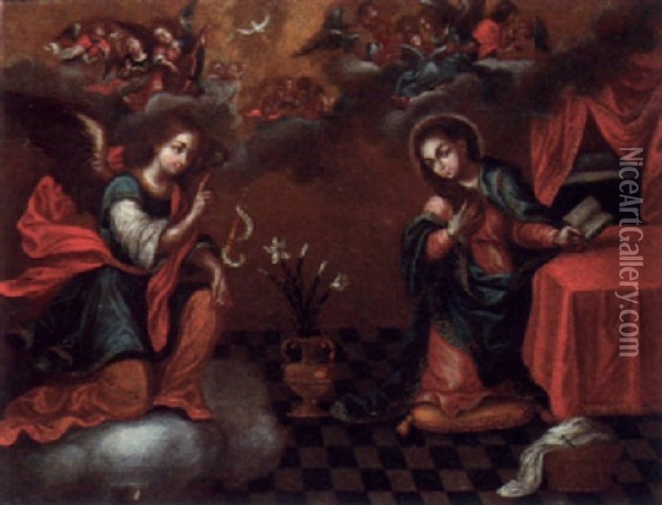 The Annunciation Oil Painting - Alonso Cano