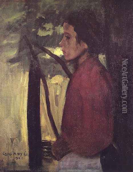 Leanyarckep (Merengo), 1903 Oil Painting - Dezso Czigany