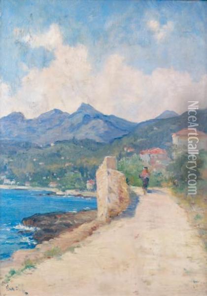 Chemin En Bord De Mer Oil Painting - Marie Joseph Leon Clavel Iwill