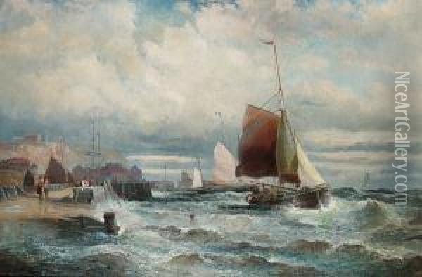 Off To The Fishing Grounds Oil Painting - Hubert Thornley