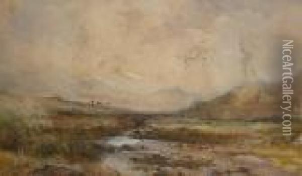 A Moorland View Oil Painting - William Widgery