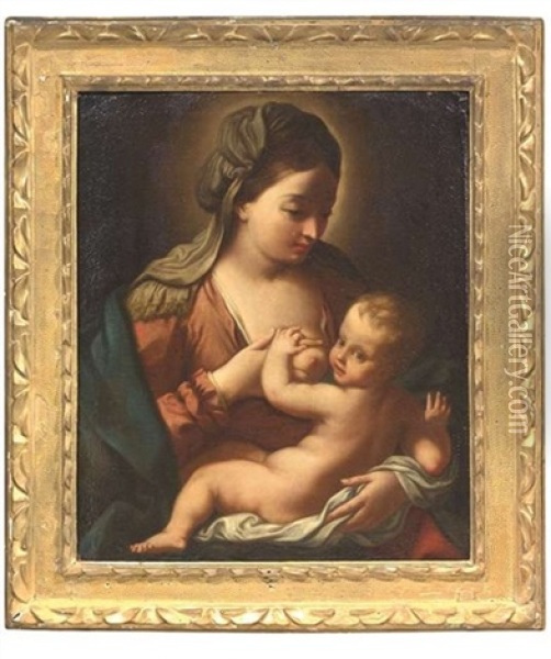 Madonna Lactans Oil Painting -  Guercino