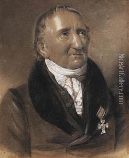 Bildnis Johann Gottfried Schadow Oil Painting - Franz Krutger
