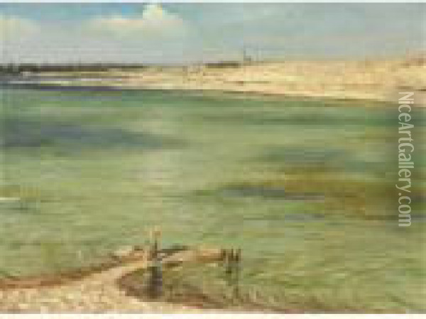 Shoreline Oil Painting - Christopher R. Wynne Nevinson
